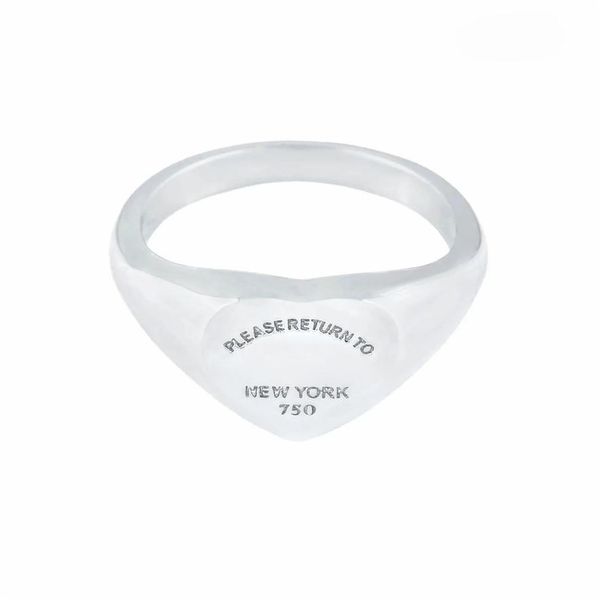 

t edition stainless women mens band ring please return to new york heart jewelry rings gold silver rose color242w