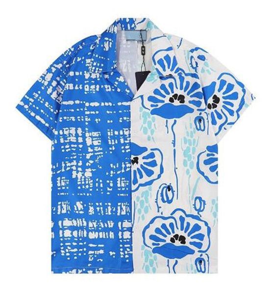 

designer mens t shirt fashion tiger letter g silk bowling shirt luxury men's casual shorts shirts women slim fit short sleeve dress -3, White;black