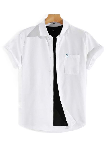 

men letter embroidery shirt without tee q8uq#, White;black