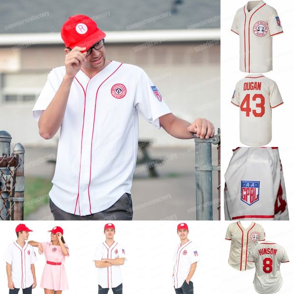 

#43 jimmy dugan jersey dottie hinson rockford peaches a league of their own jersey, Blue;black