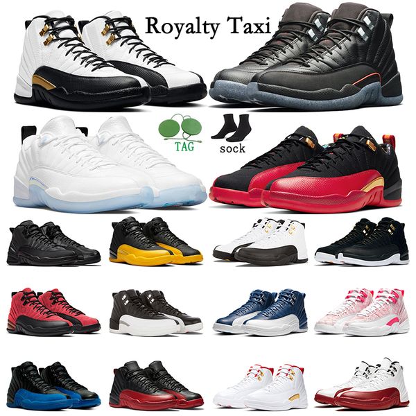 

university gold 12 12s mens basketball shoes high sneakers indigo cny black royal blue cherry white dark grey sunrise royalty taxi men sport