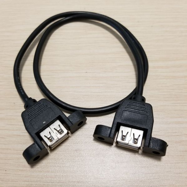 PANEL USB MONTAJ 2.0 A Dişi Kadın A/F - A/F Veri Senkronizasyon Ücreti Uzatma Kablo Hattı 0.5m/19.7inch