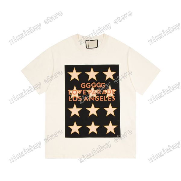 22ss Uomo Donna Designer magliette tee Paris Love parade cotone manica corta Girocollo Streetwear xinxinbuy Nero S-2XL