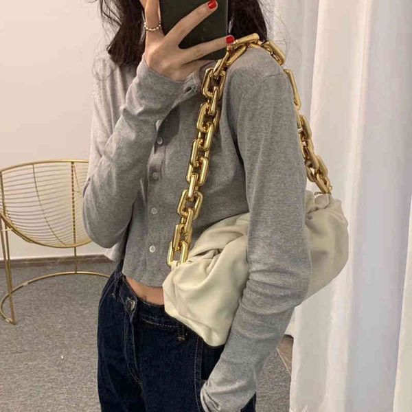 

handbags designer bottegas thick venetas chain leather big gold cloud bag should wvx9