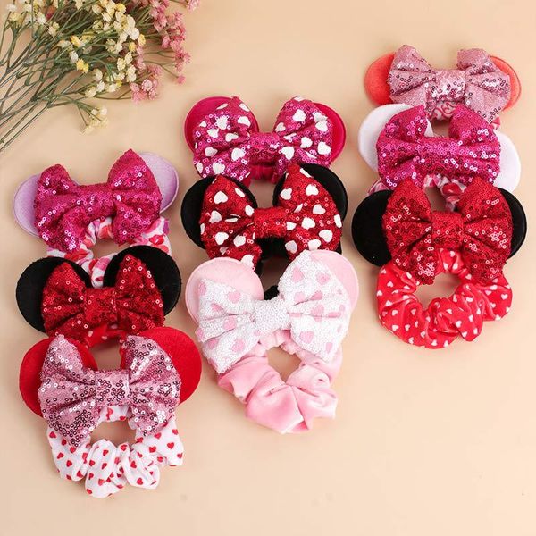 Accessori per capelli per ragazze Scrunchies per bambini Fasce per capelli Fasce per capelli Fiocco per bambini Copricapo d'amore