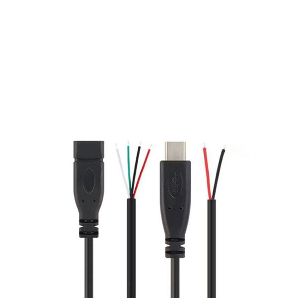 Anderes Beleuchtungszubehör 1 Stück 25 cm USB 2.0 Typ C Netzteil Verlängerungskabel Kabel Ladegerät Stecker männlich weiblich Stecker 2-polig 4-polig Daten Li