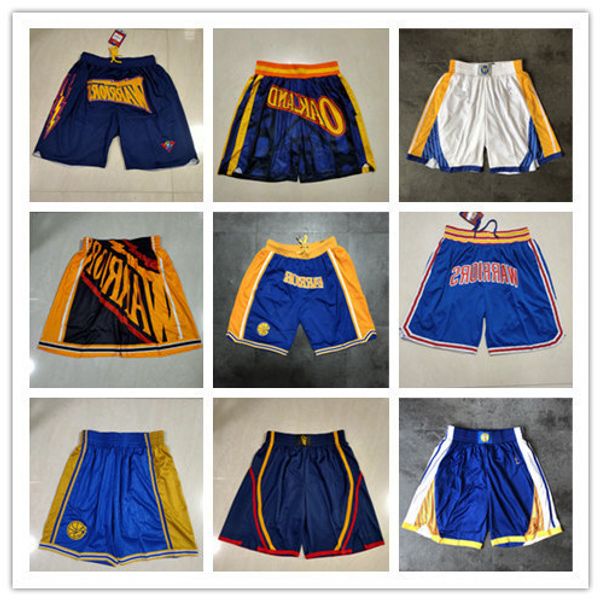

golden state''warriors''men throwback basketball shorts pocket blue, Black