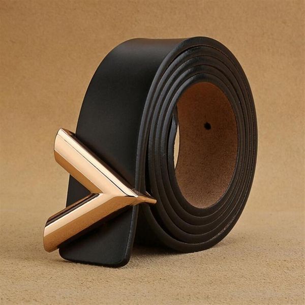 

men's/women luxury belt genuine leather alloy v buckle waist belts fashion women belts giftswaistband209d, Black;brown