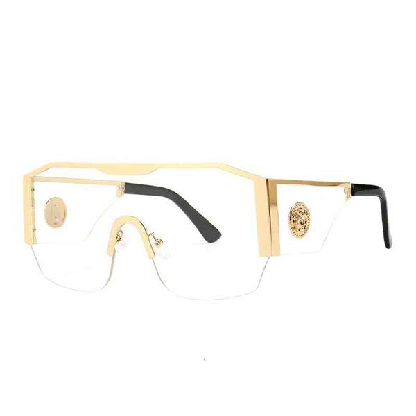 

sunglasses 2022 fashion metal motorcycle men's board charm large frame women's ivv2, White;black