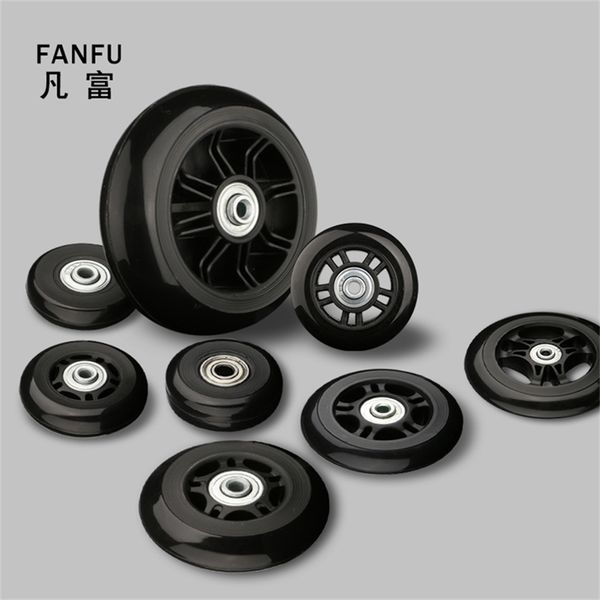 

suitcase wheels 1 pair of luggage suitcase replacement wheels axles deluxe repair deluxe repair tool casters 220614, Black