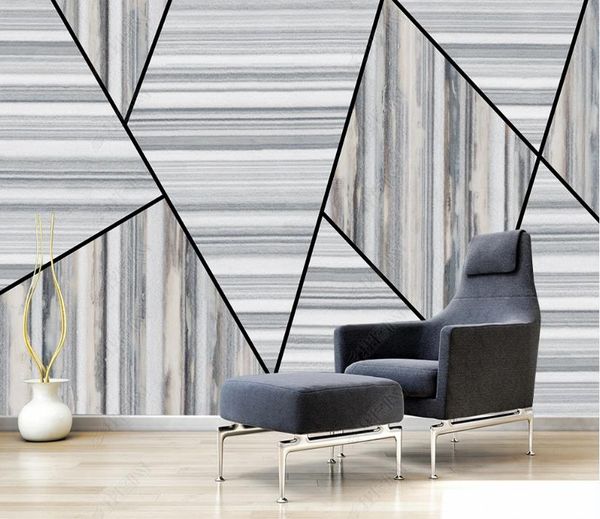 Papão de parede 3D personalizado quarto quarto moderno abstrato textura de mármore 3d parede de fundo de TV 3D