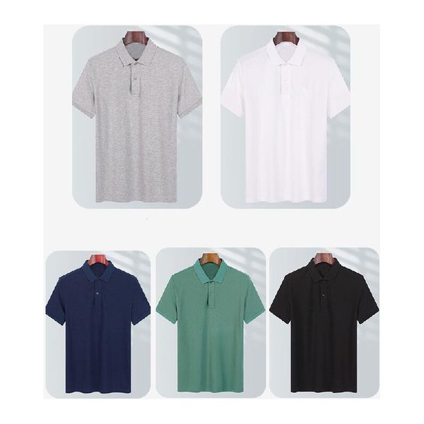 

summer middle-aged businessshort sleeveds polo shirt mens fashions palms angels fashion brand casual lapel cotton men short sleeved t-shirt, White;black
