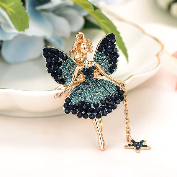 Strass Butterfly Key Ring Angel Auto Anhänger Ballerina Schlüsselbund kleines Geschenk 1222345