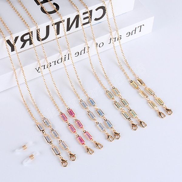 

gradient color imitation crystal glasses chains women sunglasses lanyards eyewear cord holder neck strap eyeglasses bead chain