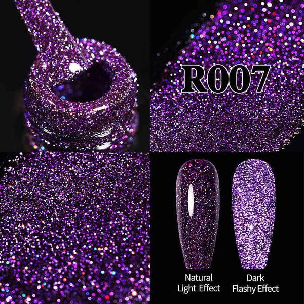 NXY Gel per unghie 7 5ml Smalto riflettente glitterato Colore viola blu Semi permanente Soak Off UV Led Art Varnish 0328