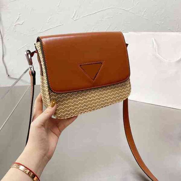 

cross body bags luxury brand designer tote women handbag straw shoulder leather crossbody female high capacity purses 211224