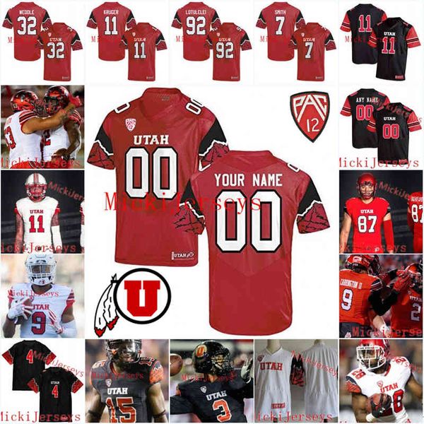 Xflsp 2022 Custom Custom Custom Utah Utes Football Jersey 10 Money Parks 76 Zereoue Williams 4 Jatravis Brofton 55 Andrew Mata'afa 2 Micah Bernard 12