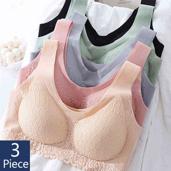 DorPshipping 3 PCs/Party Latex plus size BRA LATEX BRAS BRASS para mulheres BRA PUSH UP BRALETTE COM BRA TOP PAD L220726