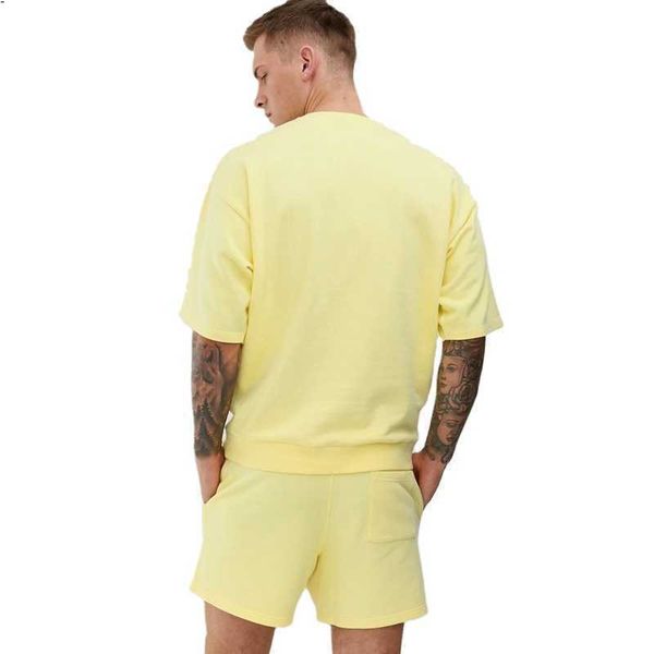 

summer shirt + shorts mens tracksuit men stall collar o-neck short sleeves pullover with casual jogger pants suits homme sportsuit3819s, Gray