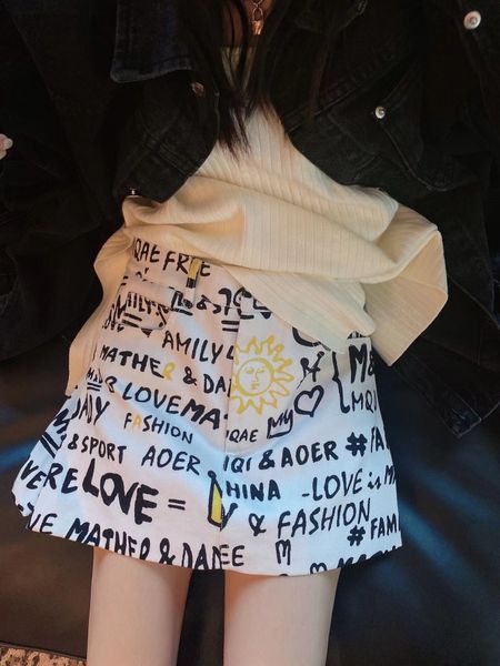 

skirts designer new style of spring white skirt with black hem dp4y
