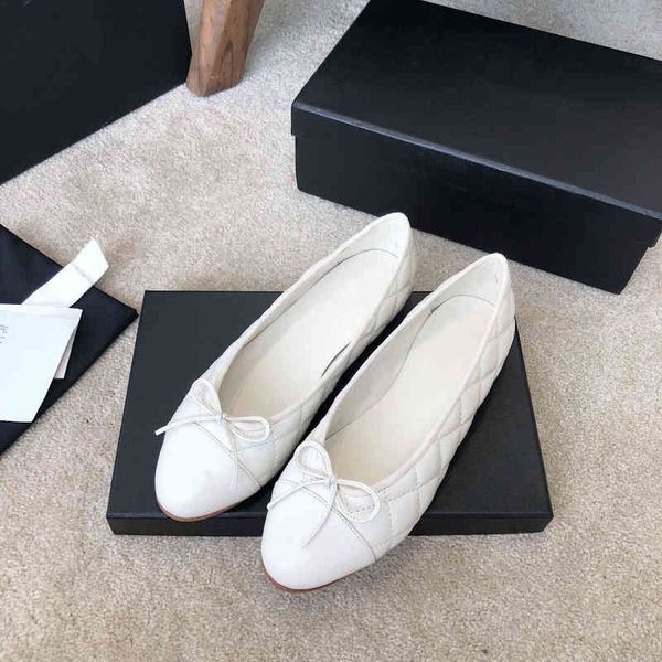 

dress shoes women's shoes spring size34-42 genuine leather butterfly-knot lingge sewing line ballet apartments leisure designer, Black