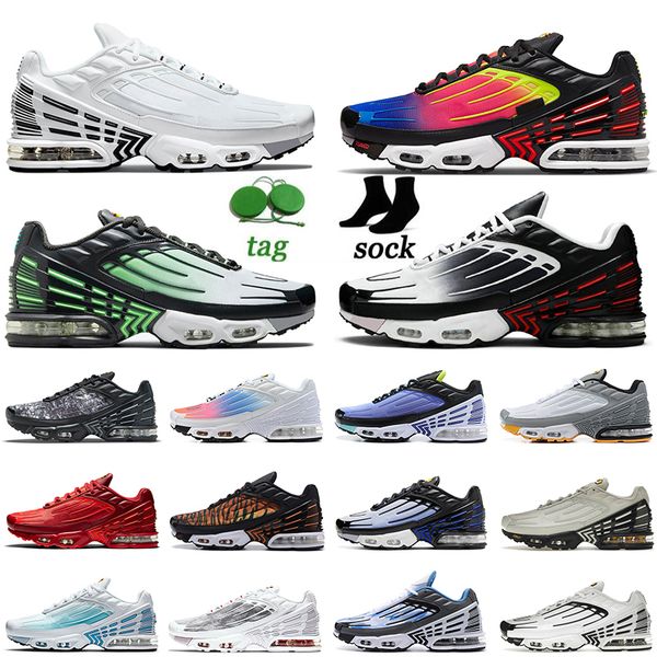 

tn 3 triple white black men women airmac tuned vapours running shoes tn plus 3 iii laser blue purple grey athletic jogging trainers sneakers