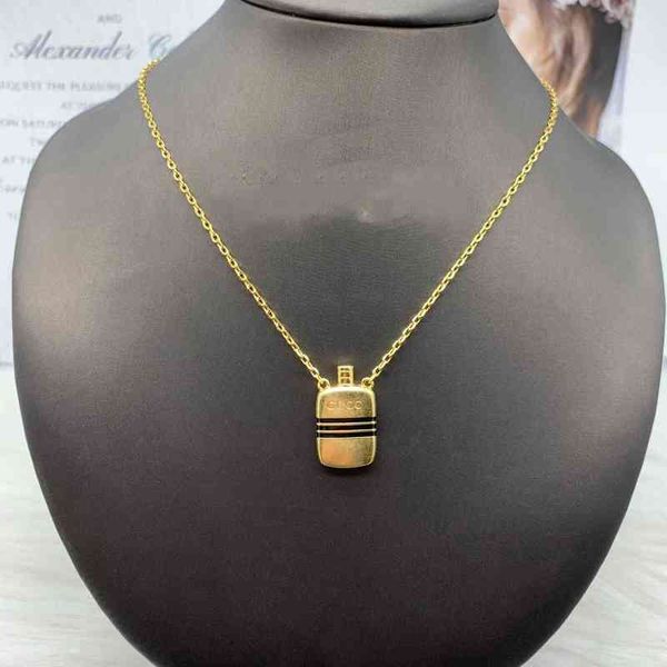 

necklace new letter drop glue wine bottle neck chain bracelet earrings fashion trend personalized jewelry, Silver