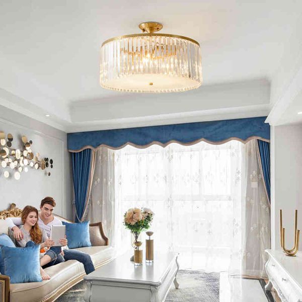 

pendant lamps bedroom ceiling light luxury crystal living master bed model lamps atmosphere high grade ing