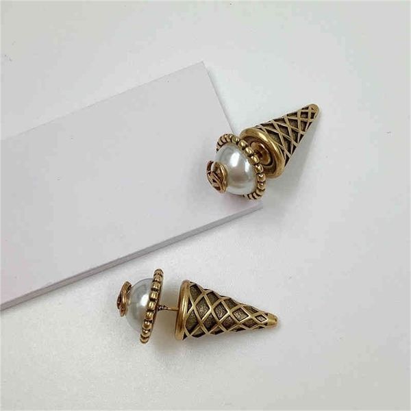 

86% off factory shopgujia ice cream fashion round face thin silver needle valentine's day gift 34, Golden