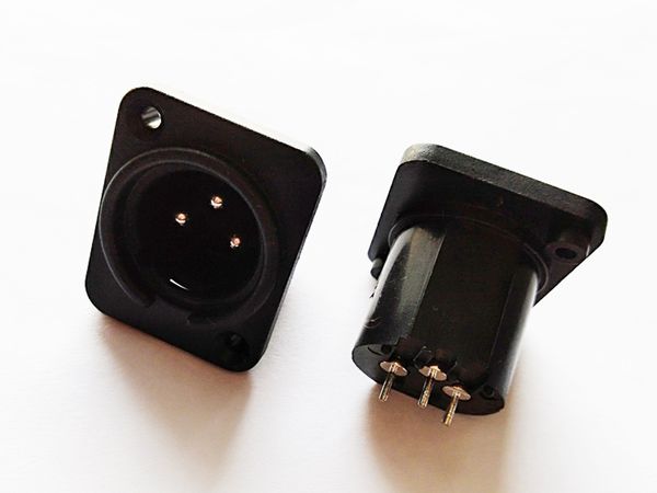 Anschlüsse, XLR 3-Pin-Stecker, Panel-Montage-Chassis-Stecker/25 Stück