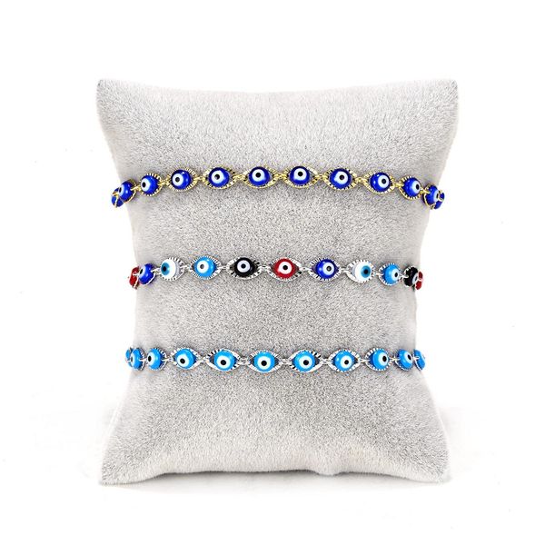

11 style fashion strands turkish lucky evil eye bracelets for women men handmade, Black