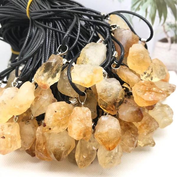 

bulk natural yellow crystal stone charms amethyst irregular shape pendants for necklace earrings jewelry making, Bronze;silver