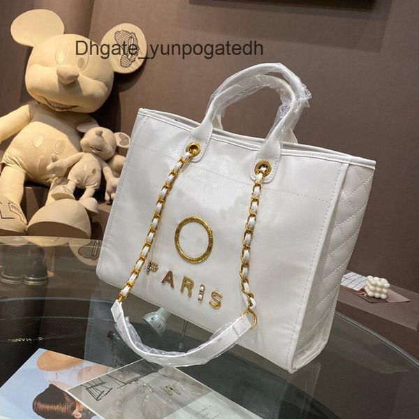 

fashion women's luxury handbags evening bags ch designer metal letter badge tote bag small mini body leather beach handbag large female