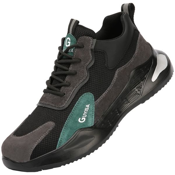 

safety shoes explosive anti-smashing & anti-piercing leather steel-toed lightweight wear-resistant breathable work shoes man 220507, Black;brown