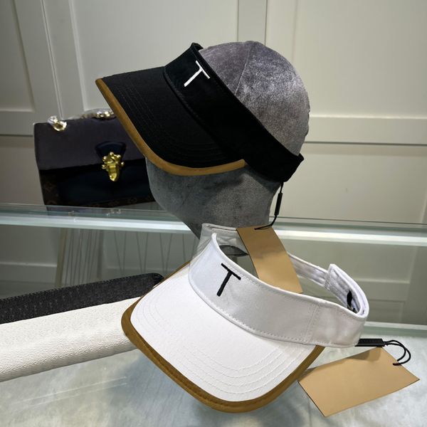 

Designer Visors Cap Casual Hat Letter Patchwork Design for Man Woman 2 Option Top Quality, C1