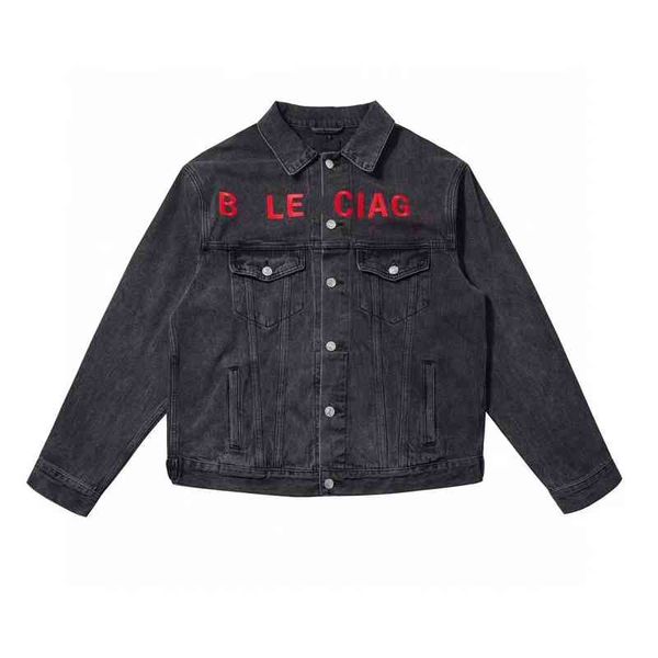 

women's jackets b home ceiling quality chest letter embroidered denim jacket, focus on high-end, can be sent, Black;brown
