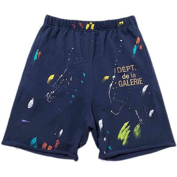

mens shorts galleryes short deptss shorts pants designer fashion 20ss color splash hand-painted graffiti printed capris casual loose shorts, White;black