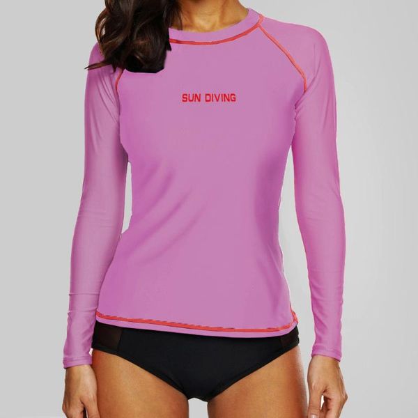 Женские купальники Dropship Swim Women Upf50 Rashguard с длинными рукавами серфинга хипа