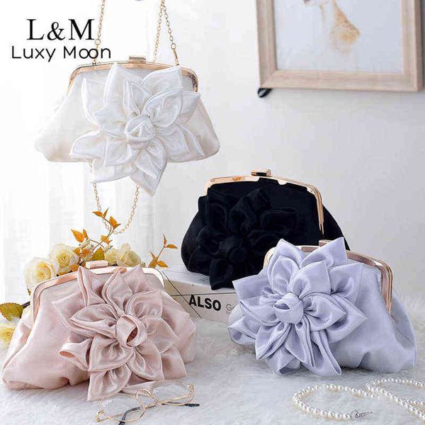 

exquisite floral clutch purse women new solid bridal chain pearl shoulder bag wedding designer handbag evening bag bolsa x374h t220727