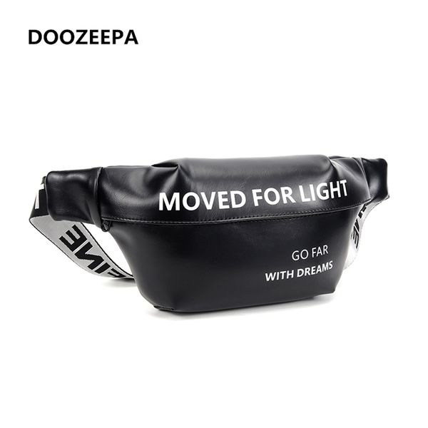 

fashion waterproof waist bags women men fanny pack ecofriendly pu leather waist packs female chest bag travel banana belt bag 201118