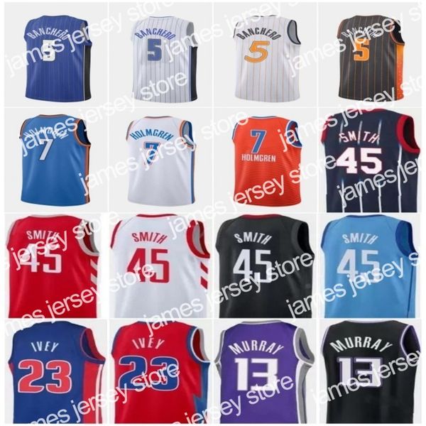 

new print draft pick basketball jersey paolo banchero 5 caleb houstan chet holmgren 7 peyton watson jaylin williams jabari smith 45 tari eas, Black;red