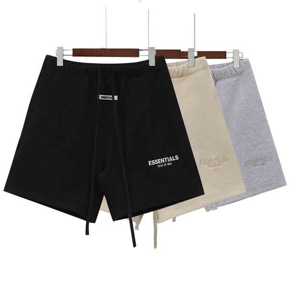 

men's pants 20 fog reflective double thread leisure high street fashion brand sports shorts men ntm4, Black