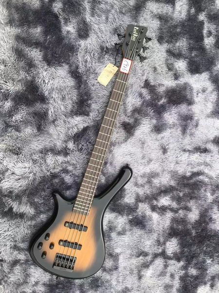 

left handed 5 strings electric bass guitar original accessories passive mec pickups in stock c926