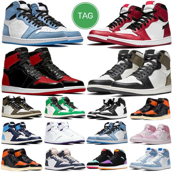 

men og 1s basketball shoes jumpman women sneakers bred university blue obsidian outdoor mens womens sports trainers shoe, Black