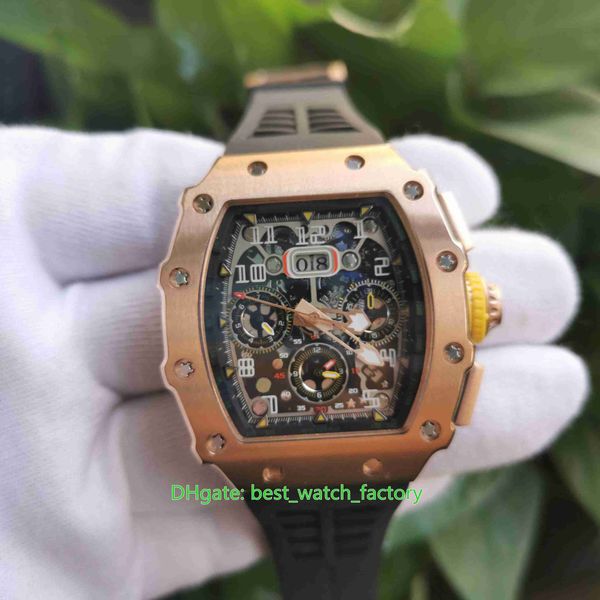 Горячие продажи часы высочайшего качества 50 мм х 44 мм RM11-03 скелет белодушка 18к розовое золото сапфировое стекло прозрачные механические автоматические мужские часы мужские наручные часы