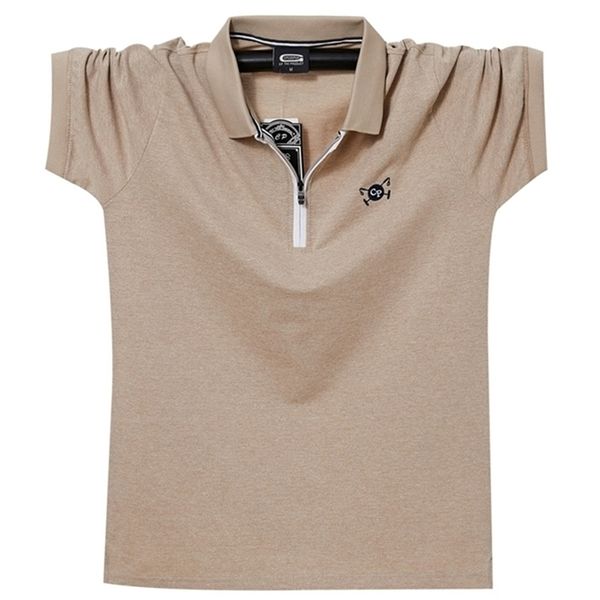 

est men polo shirt summer breathable turn-down collar cotton embroidery style men tees polo business polo shirt men 6xl 220706, White;black
