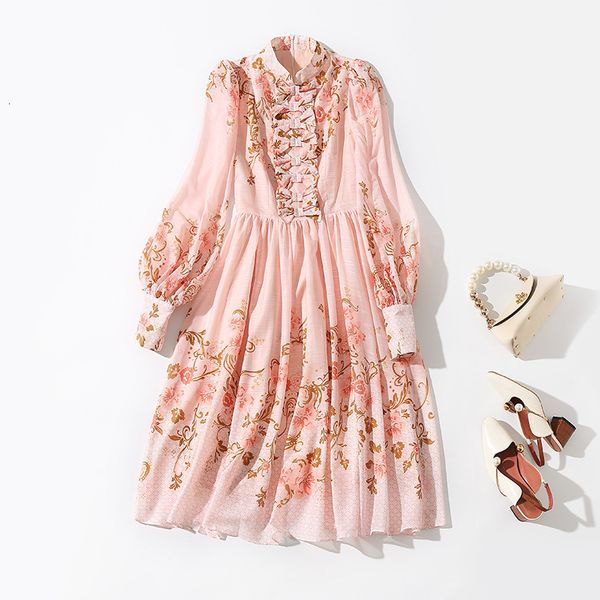 

casual dresses spring shenzhen nanyou high-end fashion women's wear mulberry silk medium length printed stitched dress hxjc, Black;gray