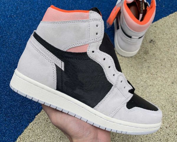 

mens 1 high og shoes jumpman 1s neutral grey black men women sneakers trainers with box