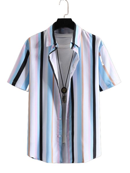 

men striped print shirt without tee m9yl#, White;black