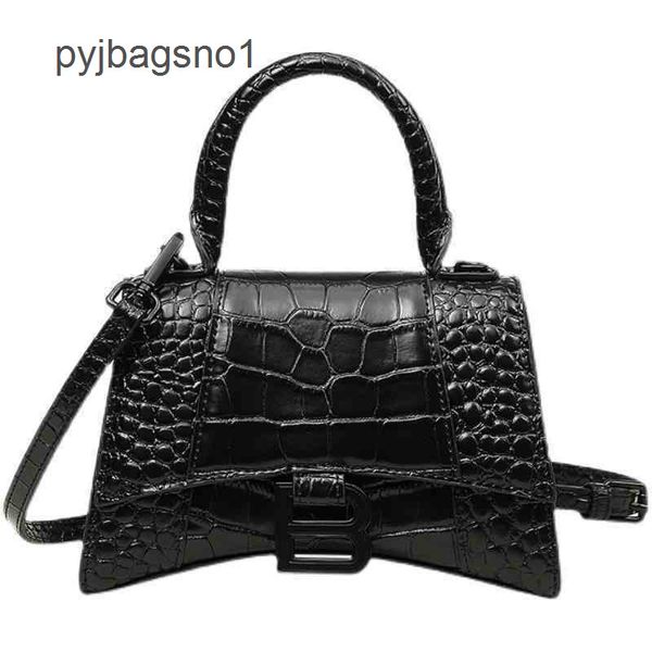 

2022ss designer balenciga handbag home 2022 bags b female leather hourglass crocodile pattern portable one sho jdo0